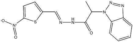 2-(1H-1,2,3-benzotriazol-1-yl)-N'-({5-nitro-2-thienyl}methylene)propanohydrazide Structure