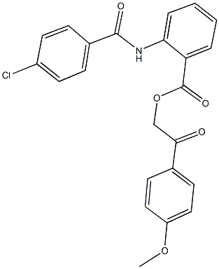 2-(4-methoxyphenyl)-2-oxoethyl 2-[(4-chlorobenzoyl)amino]benzoate,329064-09-7,结构式