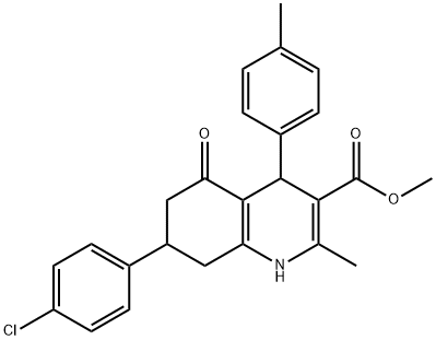 methyl 7-(4-chlorophenyl)-2-methyl-4-(4-methylphenyl)-5-oxo-1,4,5,6,7,8-hexahydro-3-quinolinecarboxylate|