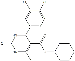 cyclohexyl 4-(3,4-dichlorophenyl)-6-methyl-2-oxo-1,2,3,4-tetrahydro-5-pyrimidinecarboxylate,329066-36-6,结构式