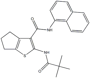 2-[(2,2-dimethylpropanoyl)amino]-N-(1-naphthyl)-5,6-dihydro-4H-cyclopenta[b]thiophene-3-carboxamide|