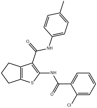 2-[(2-chlorobenzoyl)amino]-N-(4-methylphenyl)-5,6-dihydro-4H-cyclopenta[b]thiophene-3-carboxamide|