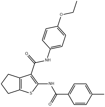 N-(4-ethoxyphenyl)-2-[(4-methylbenzoyl)amino]-5,6-dihydro-4H-cyclopenta[b]thiophene-3-carboxamide Structure