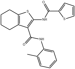 N-(2-methylphenyl)-2-[(2-thienylcarbonyl)amino]-4,5,6,7-tetrahydro-1-benzothiophene-3-carboxamide Structure