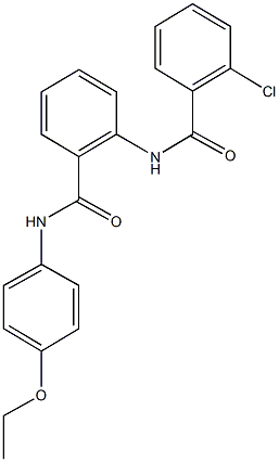 2-[(2-chlorobenzoyl)amino]-N-(4-ethoxyphenyl)benzamide 结构式