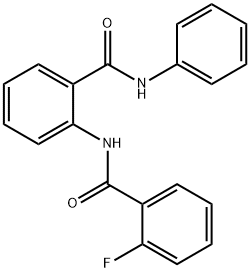 2-[(2-fluorobenzoyl)amino]-N-phenylbenzamide 结构式