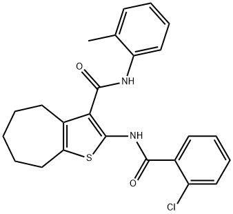 329068-40-8 2-[(2-chlorobenzoyl)amino]-N-(2-methylphenyl)-5,6,7,8-tetrahydro-4H-cyclohepta[b]thiophene-3-carboxamide