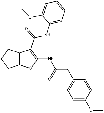 N-(2-methoxyphenyl)-2-{[(4-methoxyphenyl)acetyl]amino}-5,6-dihydro-4H-cyclopenta[b]thiophene-3-carboxamide|