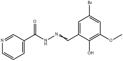 N'-(5-bromo-2-hydroxy-3-methoxybenzylidene)nicotinohydrazide Structure