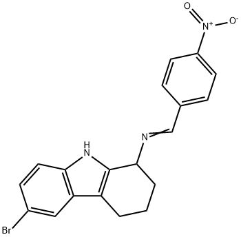 329070-77-1 6-bromo-1-({4-nitrobenzylidene}amino)-2,3,4,9-tetrahydro-1H-carbazole