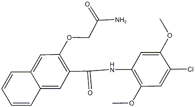3-(2-amino-2-oxoethoxy)-N-(4-chloro-2,5-dimethoxyphenyl)-2-naphthamide|