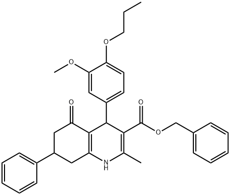 329073-58-7 benzyl 4-(3-methoxy-4-propoxyphenyl)-2-methyl-5-oxo-7-phenyl-1,4,5,6,7,8-hexahydro-3-quinolinecarboxylate