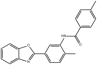 N-[5-(1,3-benzoxazol-2-yl)-2-methylphenyl]-4-methylbenzamide 化学構造式