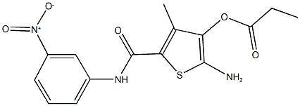 329077-96-5 2-amino-5-({3-nitroanilino}carbonyl)-4-methyl-3-thienyl propionate