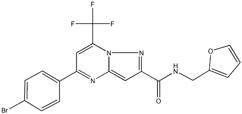 5-(4-bromophenyl)-N-(2-furylmethyl)-7-(trifluoromethyl)pyrazolo[1,5-a]pyrimidine-2-carboxamide Structure