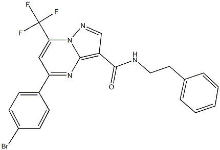 329078-19-5 5-(4-bromophenyl)-N-(2-phenylethyl)-7-(trifluoromethyl)pyrazolo[1,5-a]pyrimidine-3-carboxamide