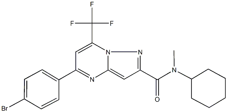 329078-26-4 5-(4-bromophenyl)-N-cyclohexyl-N-methyl-7-(trifluoromethyl)pyrazolo[1,5-a]pyrimidine-2-carboxamide