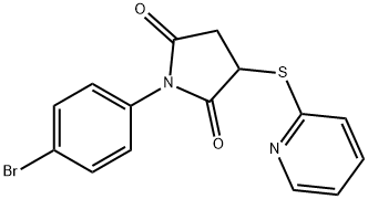 1-(4-bromophenyl)-3-(2-pyridinylsulfanyl)-2,5-pyrrolidinedione 化学構造式