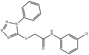 N-(3-chlorophenyl)-2-[(1-phenyl-1H-tetraazol-5-yl)sulfanyl]acetamide,329079-26-7,结构式