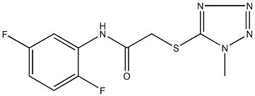N-(2,5-difluorophenyl)-2-[(1-methyl-1H-tetraazol-5-yl)sulfanyl]acetamide 化学構造式