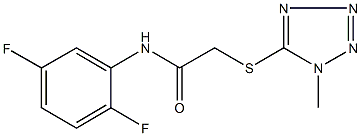 N-(2,5-difluorophenyl)-2-[(1-methyl-1H-tetraazol-5-yl)sulfanyl]acetamide Structure