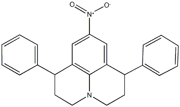 9-nitro-1,7-diphenyl-2,3,6,7-tetrahydro-1H,5H-pyrido[3,2,1-ij]quinoline 化学構造式