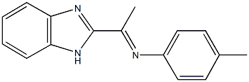 N-[1-(1H-benzimidazol-2-yl)ethylidene]-N-(4-methylphenyl)amine 结构式