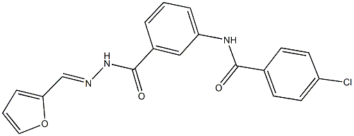 4-chloro-N-(3-{[2-(2-furylmethylene)hydrazino]carbonyl}phenyl)benzamide,329193-84-2,结构式