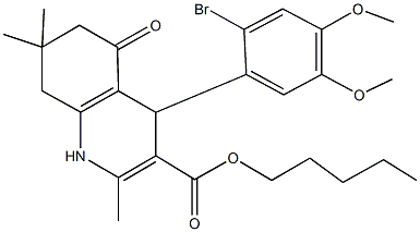 pentyl 4-(2-bromo-4,5-dimethoxyphenyl)-2,7,7-trimethyl-5-oxo-1,4,5,6,7,8-hexahydro-3-quinolinecarboxylate|