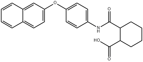 2-{[4-(2-naphthyloxy)anilino]carbonyl}cyclohexanecarboxylic acid Struktur
