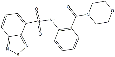 N-[2-(4-morpholinylcarbonyl)phenyl]-2,1,3-benzothiadiazole-4-sulfonamide,329196-00-1,结构式