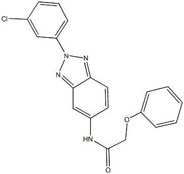 N-[2-(3-chlorophenyl)-2H-1,2,3-benzotriazol-5-yl]-2-phenoxyacetamide Structure