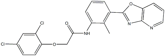 2-(2,4-dichlorophenoxy)-N-(2-methyl-3-[1,3]oxazolo[4,5-b]pyridin-2-ylphenyl)acetamide Structure