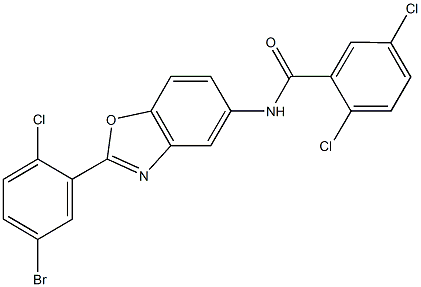 329197-18-4 N-[2-(5-bromo-2-chlorophenyl)-1,3-benzoxazol-5-yl]-2,5-dichlorobenzamide