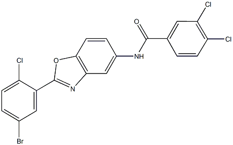 N-[2-(5-bromo-2-chlorophenyl)-1,3-benzoxazol-5-yl]-3,4-dichlorobenzamide Struktur