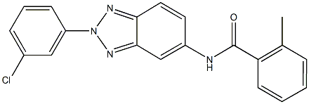 N-[2-(3-chlorophenyl)-2H-1,2,3-benzotriazol-5-yl]-2-methylbenzamide 结构式