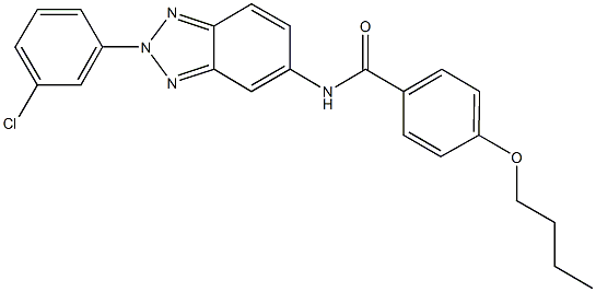 4-butoxy-N-[2-(3-chlorophenyl)-2H-1,2,3-benzotriazol-5-yl]benzamide Structure