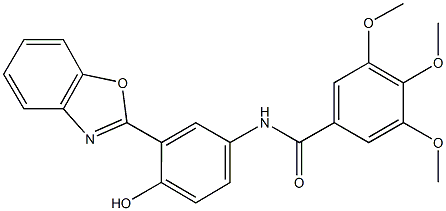 N-[3-(1,3-benzoxazol-2-yl)-4-hydroxyphenyl]-3,4,5-trimethoxybenzamide Struktur