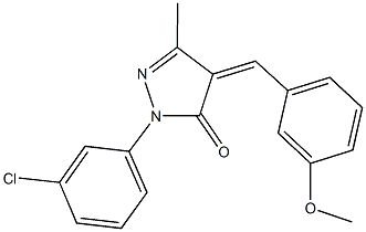 2-(3-chlorophenyl)-4-(3-methoxybenzylidene)-5-methyl-2,4-dihydro-3H-pyrazol-3-one|