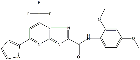 329205-33-6 N-(2,4-dimethoxyphenyl)-5-(2-thienyl)-7-(trifluoromethyl)[1,2,4]triazolo[1,5-a]pyrimidine-2-carboxamide