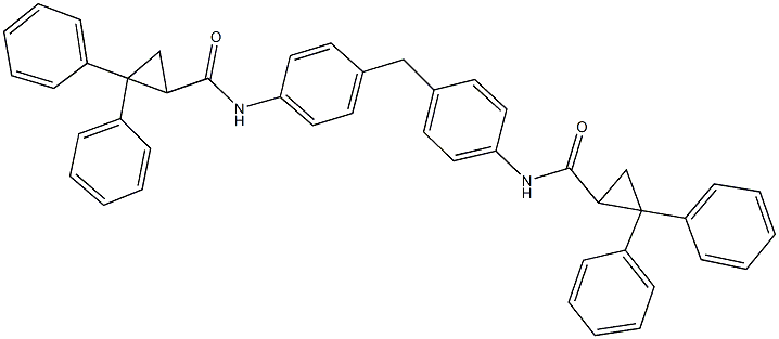 N-[4-(4-{[(2,2-diphenylcyclopropyl)carbonyl]amino}benzyl)phenyl]-2,2-diphenylcyclopropanecarboxamide Structure