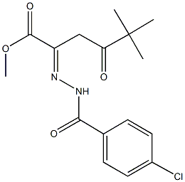 methyl 2-[(4-chlorobenzoyl)hydrazono]-5,5-dimethyl-4-oxohexanoate Structure