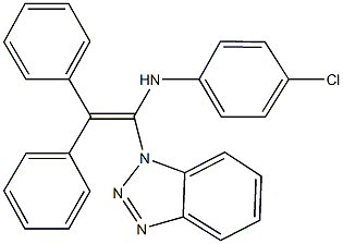 N-[1-(1H-1,2,3-benzotriazol-1-yl)-2,2-diphenylvinyl]-4-chloroaniline Structure