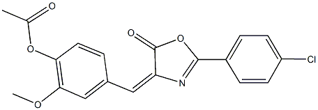 4-[(2-(4-chlorophenyl)-5-oxo-1,3-oxazol-4(5H)-ylidene)methyl]-2-methoxyphenyl acetate,329212-98-8,结构式