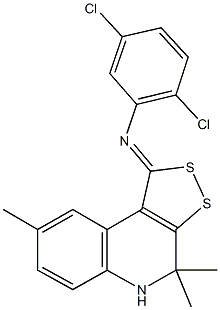 N-(2,5-dichlorophenyl)-N-(4,4,8-trimethyl-4,5-dihydro-1H-[1,2]dithiolo[3,4-c]quinolin-1-ylidene)amine Structure