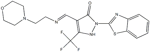 329213-96-9 2-(1,3-benzothiazol-2-yl)-4-({[2-(4-morpholinyl)ethyl]imino}methyl)-5-(trifluoromethyl)-1,2-dihydro-3H-pyrazol-3-one