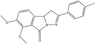 2-(4-iodophenyl)-6,7-dimethoxy-3,3a-dihydro-8H-pyrazolo[5,1-a]isoindol-8-one 化学構造式