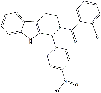 329219-27-4 2-(2-chlorobenzoyl)-1-{4-nitrophenyl}-2,3,4,9-tetrahydro-1H-beta-carboline