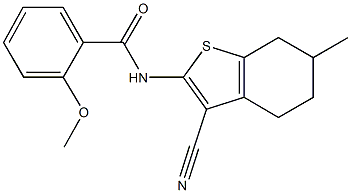 N-(3-cyano-6-methyl-4,5,6,7-tetrahydro-1-benzothien-2-yl)-2-methoxybenzamide Structure