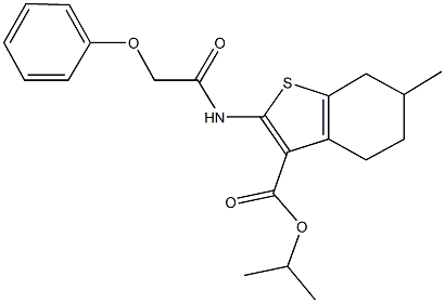 329222-33-5 isopropyl 6-methyl-2-[(phenoxyacetyl)amino]-4,5,6,7-tetrahydro-1-benzothiophene-3-carboxylate